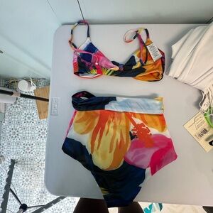 Mara Hoffman High Waist Floral Bikini NWT